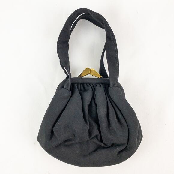 Julius Resnick Handbags - J. R. Julius Resnick Vintage Black Purse Bag Satin Coin Purse Womens One Size